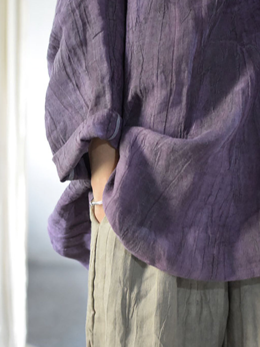 Linen Loose Long Blouse Kl1033