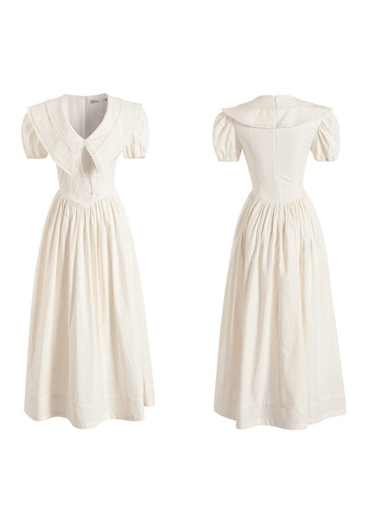 Fluffy Long One-piece With Oversized Collar