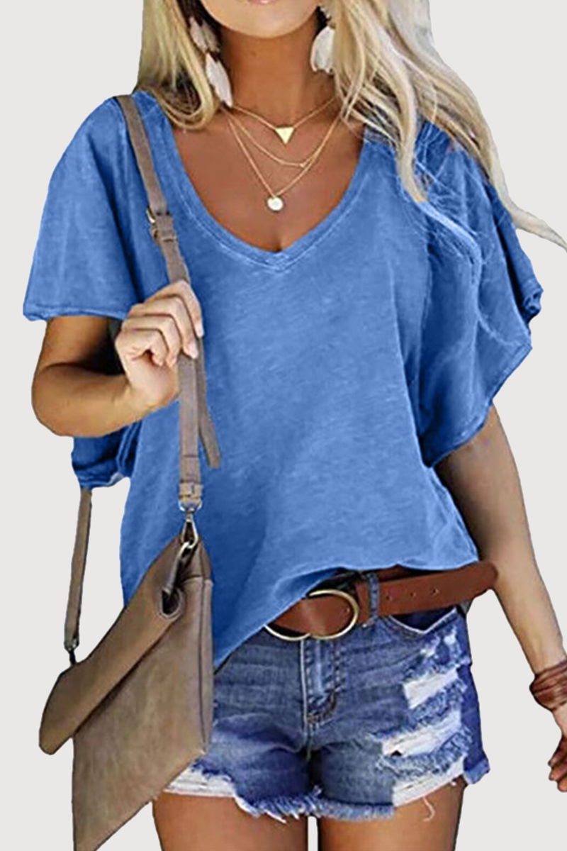 Basic V Neck T-shirts(4 Colors)