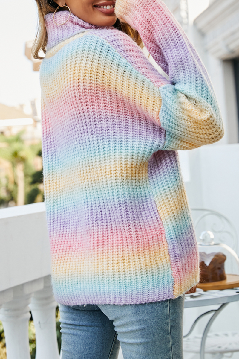 Gradual Change Basic Turtleneck Tops Sweater