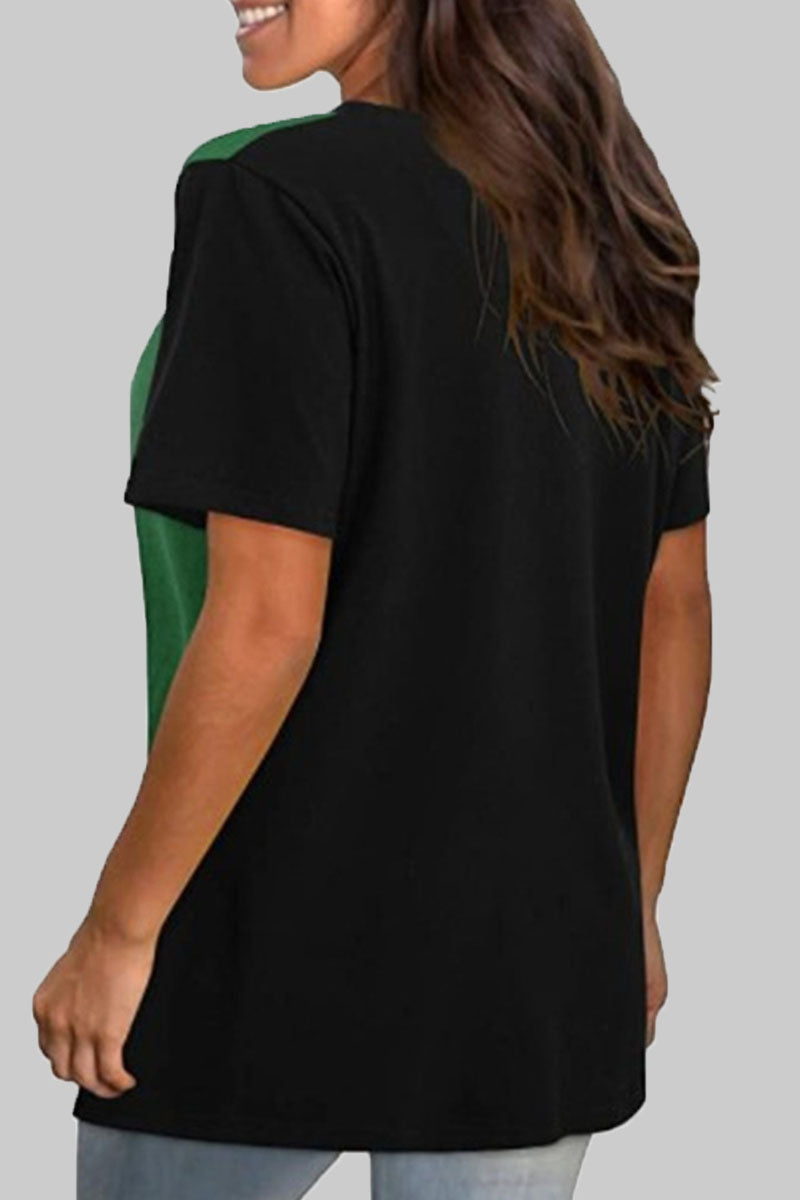 Split Joint O Neck T-shirts