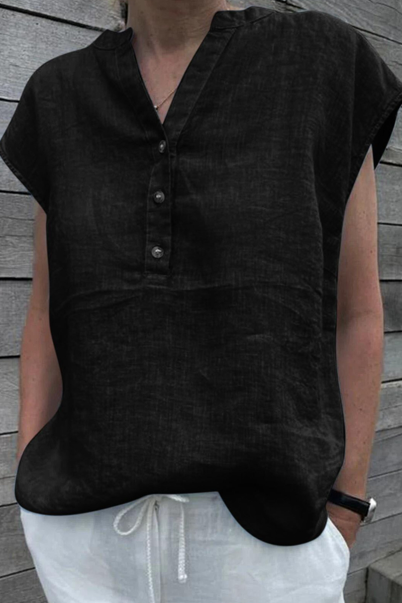 Patchwork V Neck T-shirts(5 Colors)