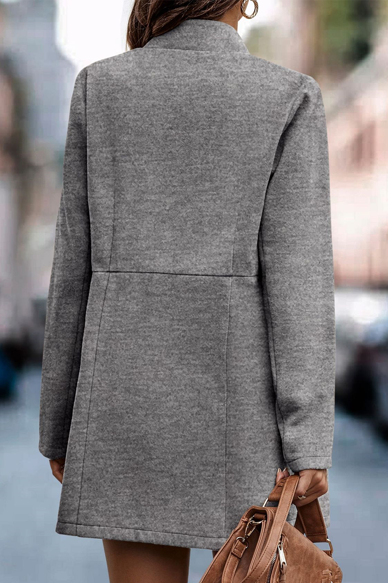 Patchwork Cardigan Collar Outerwear(5 Colors)