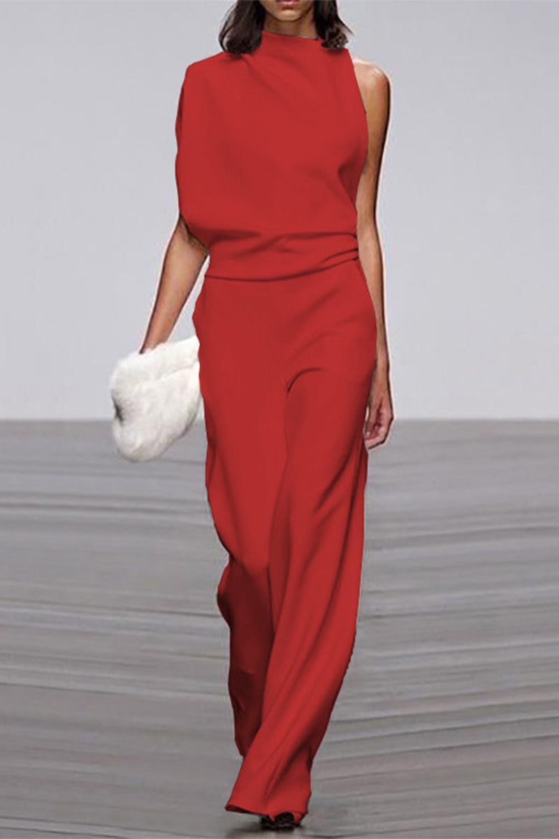 Half a Turtleneck Boot Cut Jumpsuits(12 Colors)