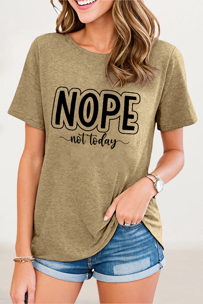 Letter Print O Neck T-shirts