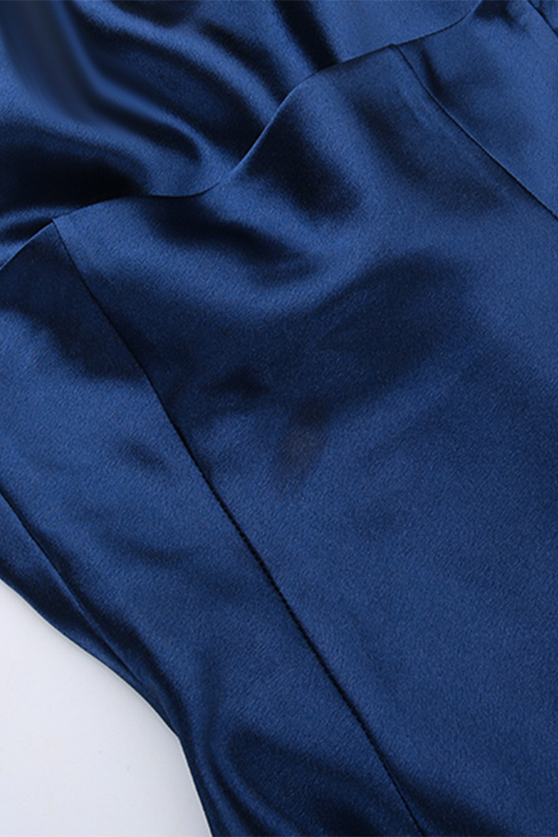 Color Backless Reflective Halter One Step Skirt Dresses