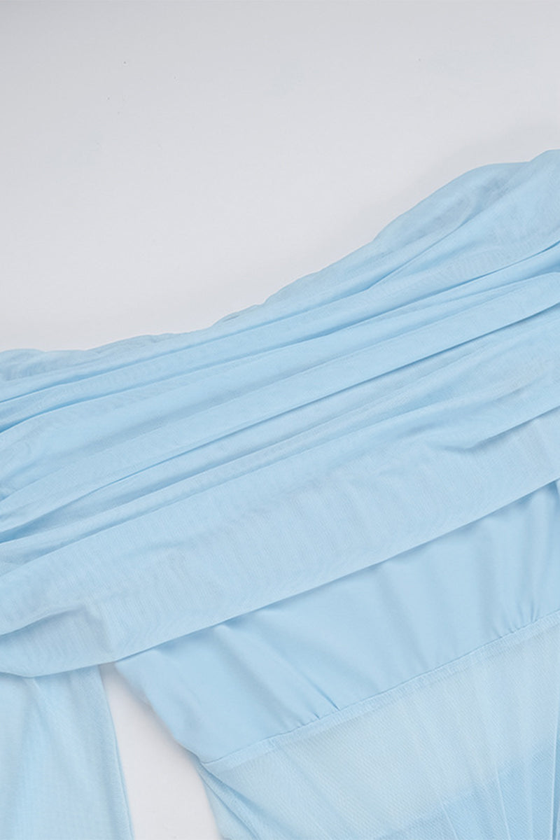 Ruched Off Shoulder One Step Skirt Dresses