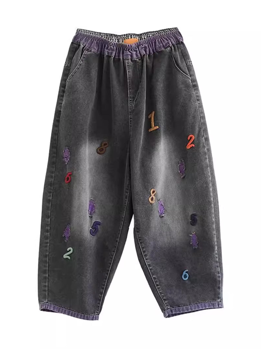 Summer Embroidery Denim Pants As1048