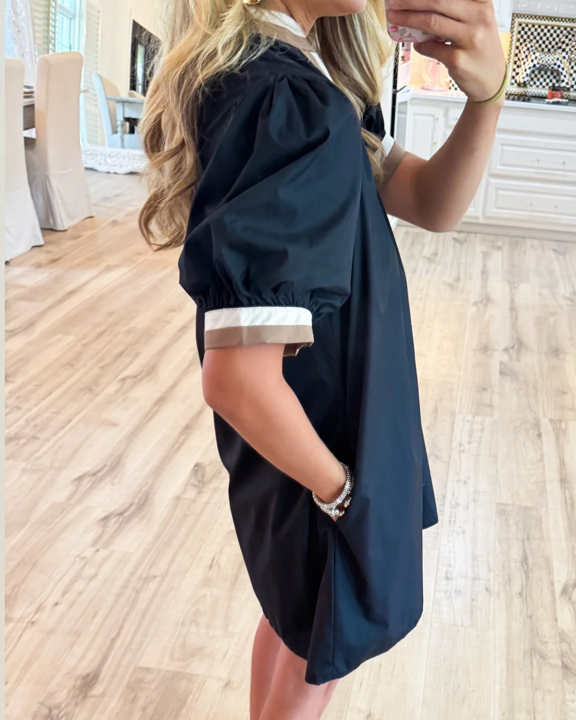 Contrast Mini Dress