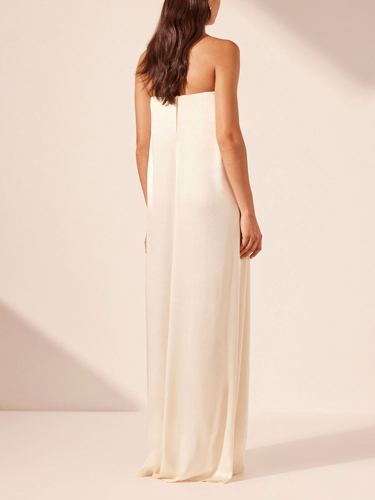 Satin Evening Gown Maxi Dress