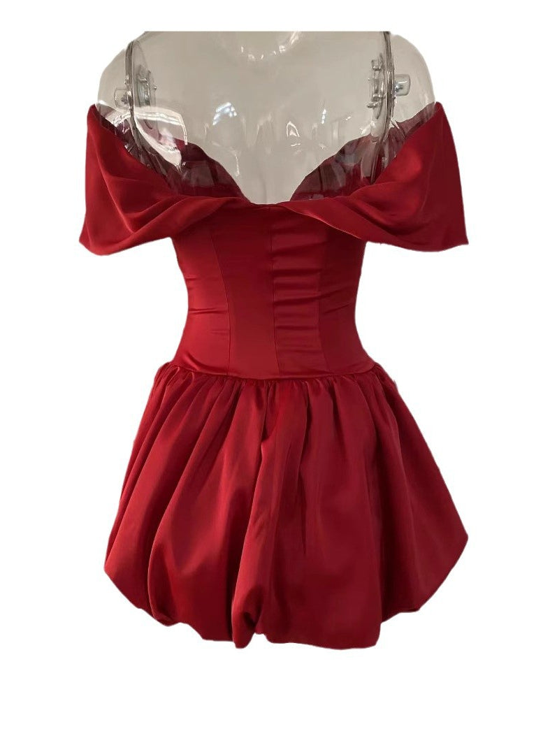 V-neck Fishbone Bodycon Mini Dress Party Outfit