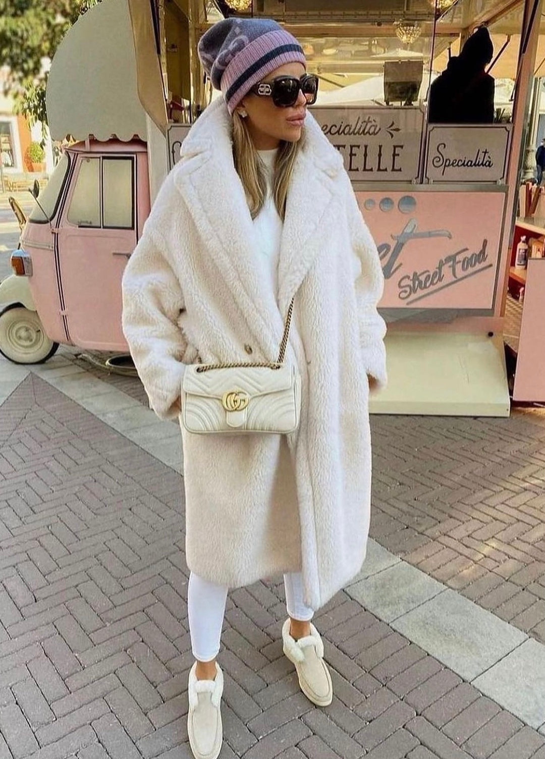 Milena Eco Fur Bear Coat
