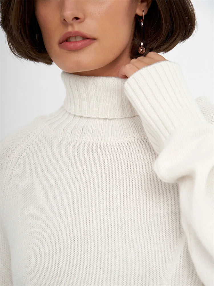 Loose Long Sleeve Turtleneck for Pullover High Street Slim Patchwork Sweater Top Oversized Sweater New