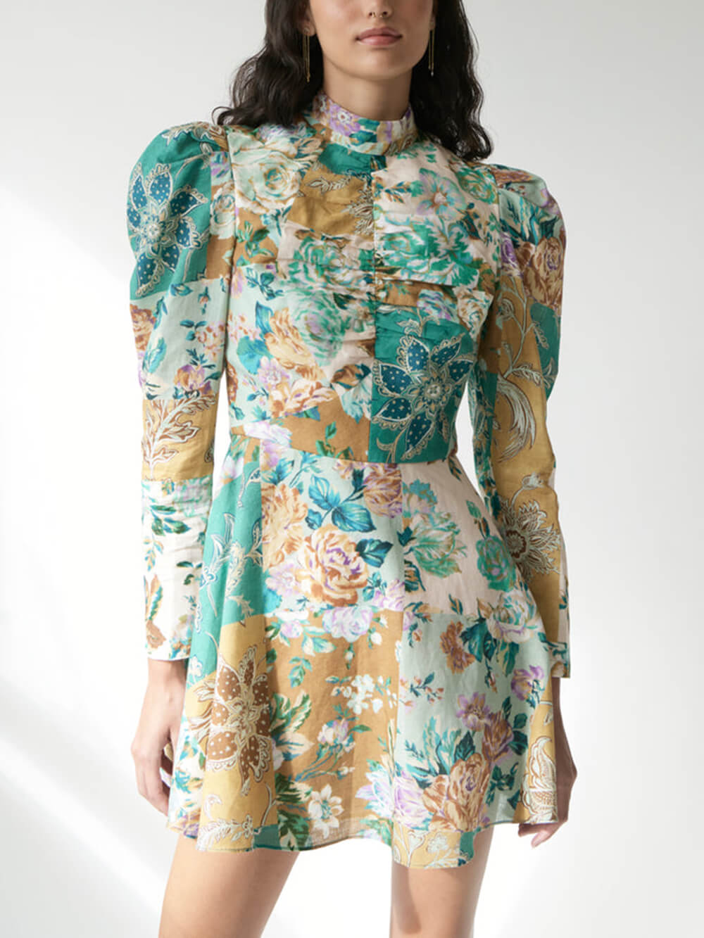 Hand-painted Printed Mini Dress