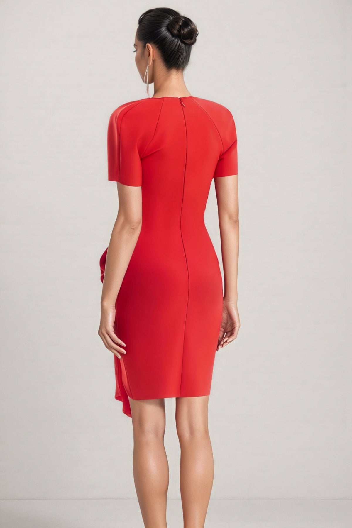 Lisae Red 3d Mini Dress