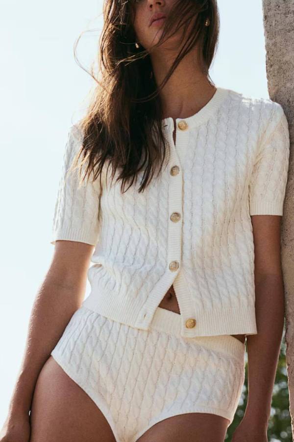 Color Short Knit Sweater