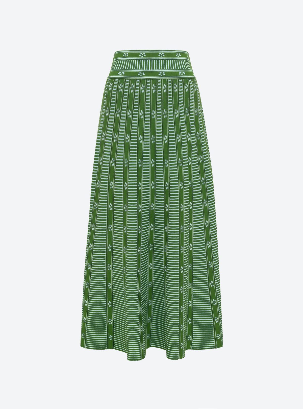 Green Jacquard Skirt