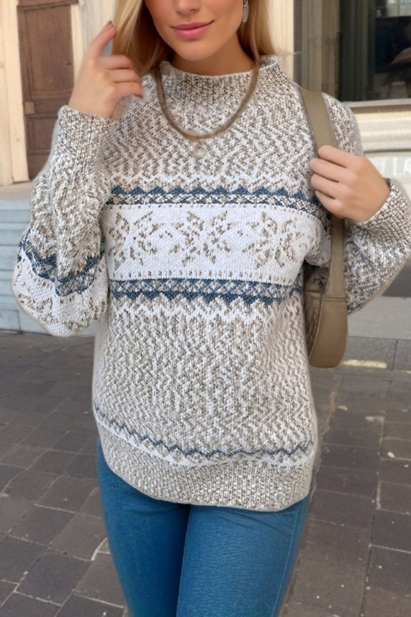 Christmas Turtleneck Snowflake Sweater