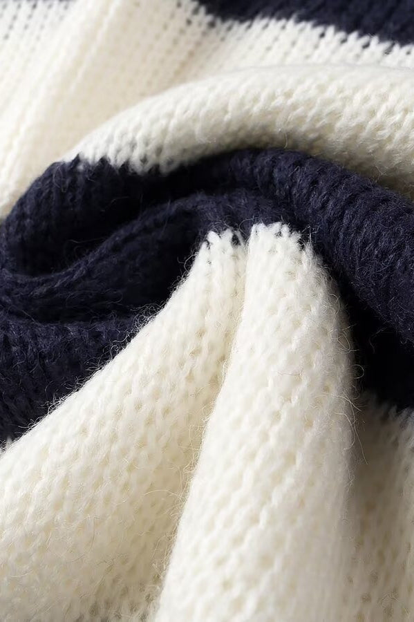 Striped Crewneck Stylish Sweater