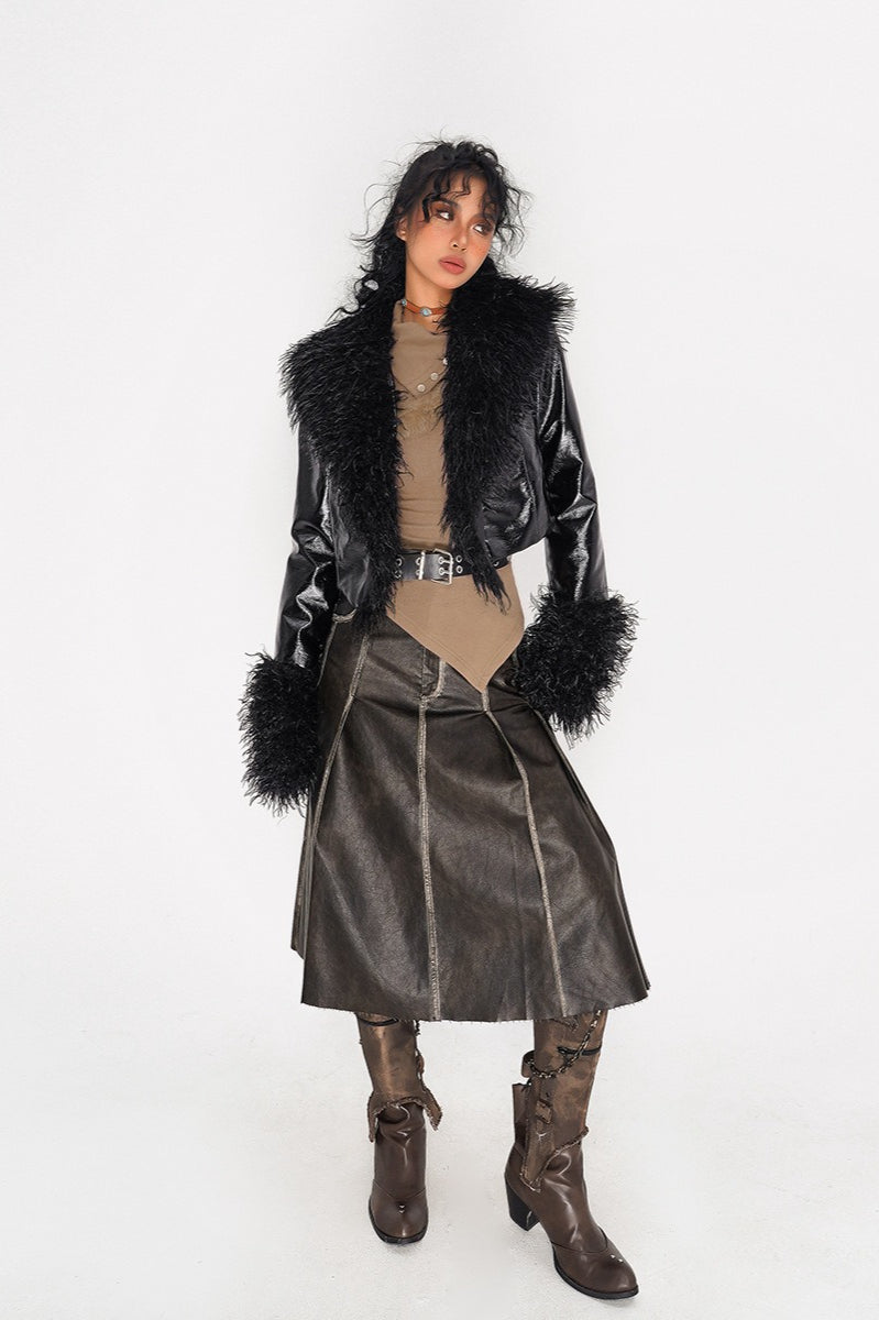 Style Glossy Jacket Coat