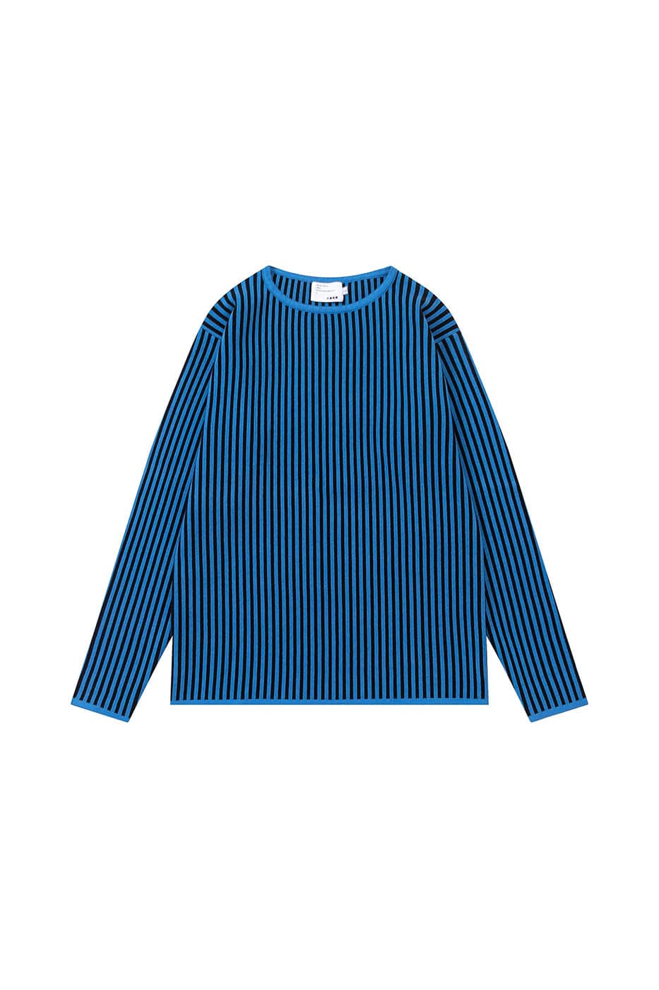 Blue Striped Knit Sweater