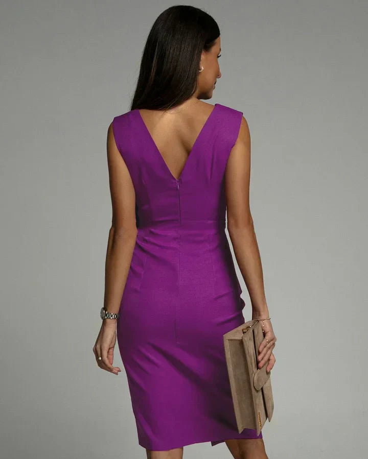 Shae - Stylish Mini Dress With V-neck