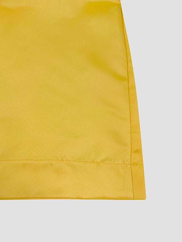 Short Sleeves Pockets Color Split-joint Round-neck Maxi Dresses
