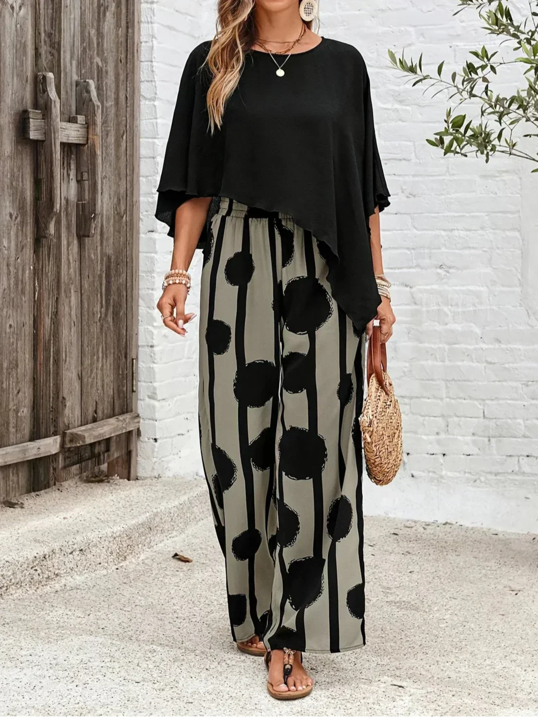Aaliyah – Comfortable Elastic Waist Two-piece Set