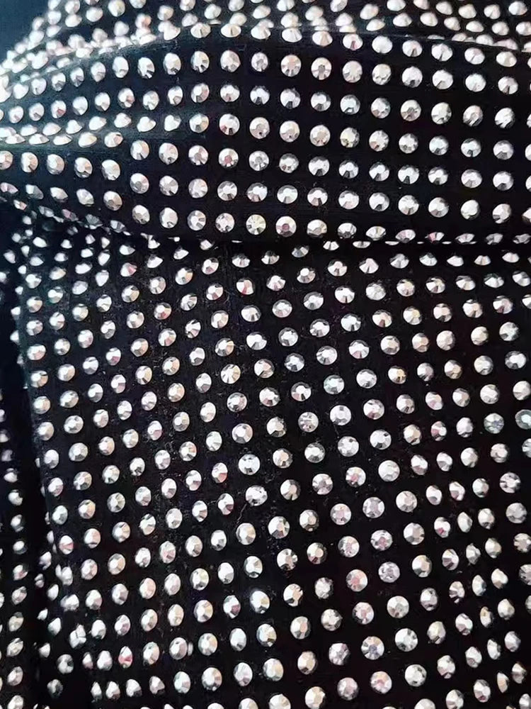 Sparkly Crystal Pants Leggings Autumn Winter High Waist Elastic Bodycon Long Penci Pant Y2k Pants Tights