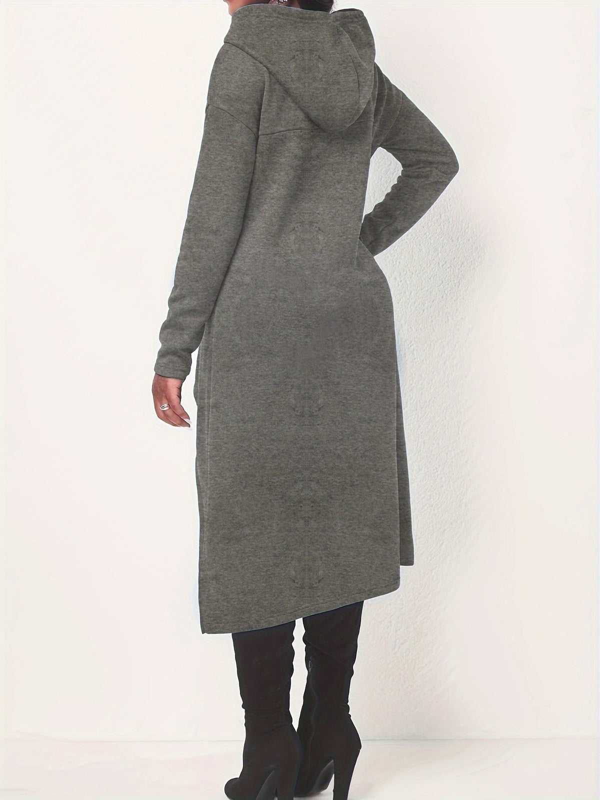 Long Sleeve Drawstring Hoodie Sweatshirt Kr0741