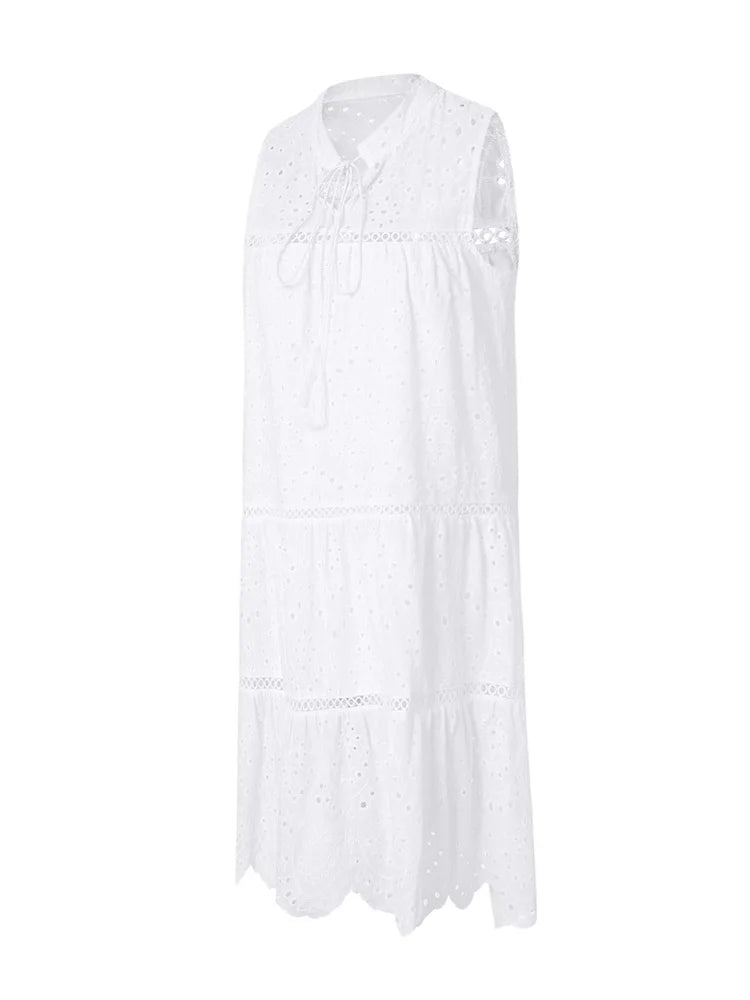 Plain Lace Hollow Out Party Mini Dresses