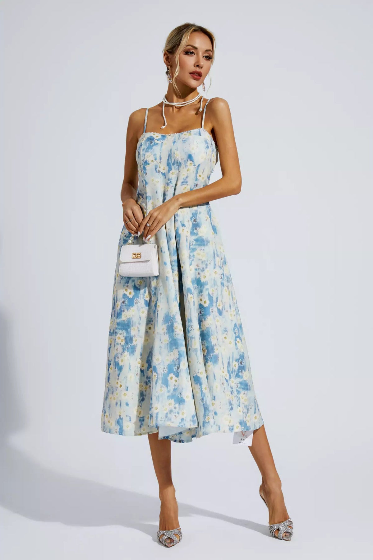 Edith Blue Slip Maxi Dress