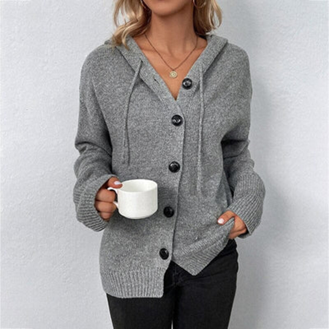 Hazel | ’s Hooded Knit Open Front Button Cardigan