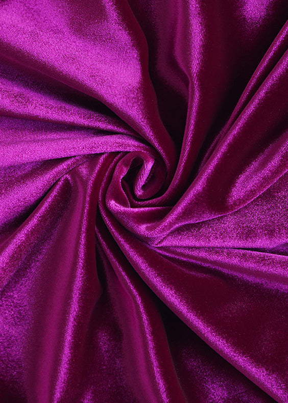 Italian Purple Zippered Wrinkled Velour Long Dress Butterfly Sleeve Am1036