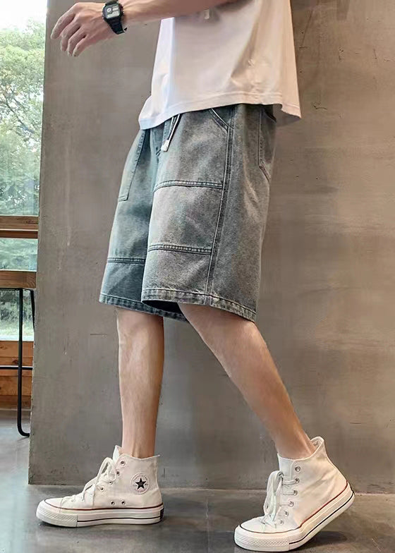 Modern Blue Pockets High Waist Denim Shorts Summer Yl026