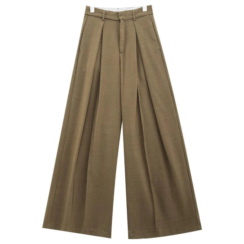 Dramatic Noir Wide-leg Palazzo Pants