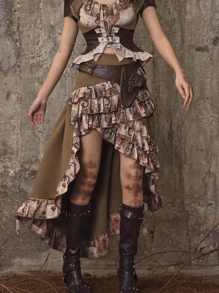Ruffle Bustle Skirt