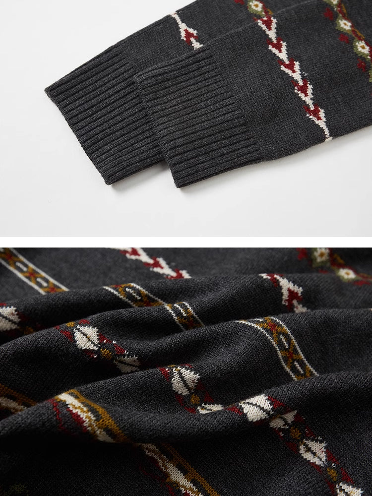 Fair Isle Cropped Cardigan