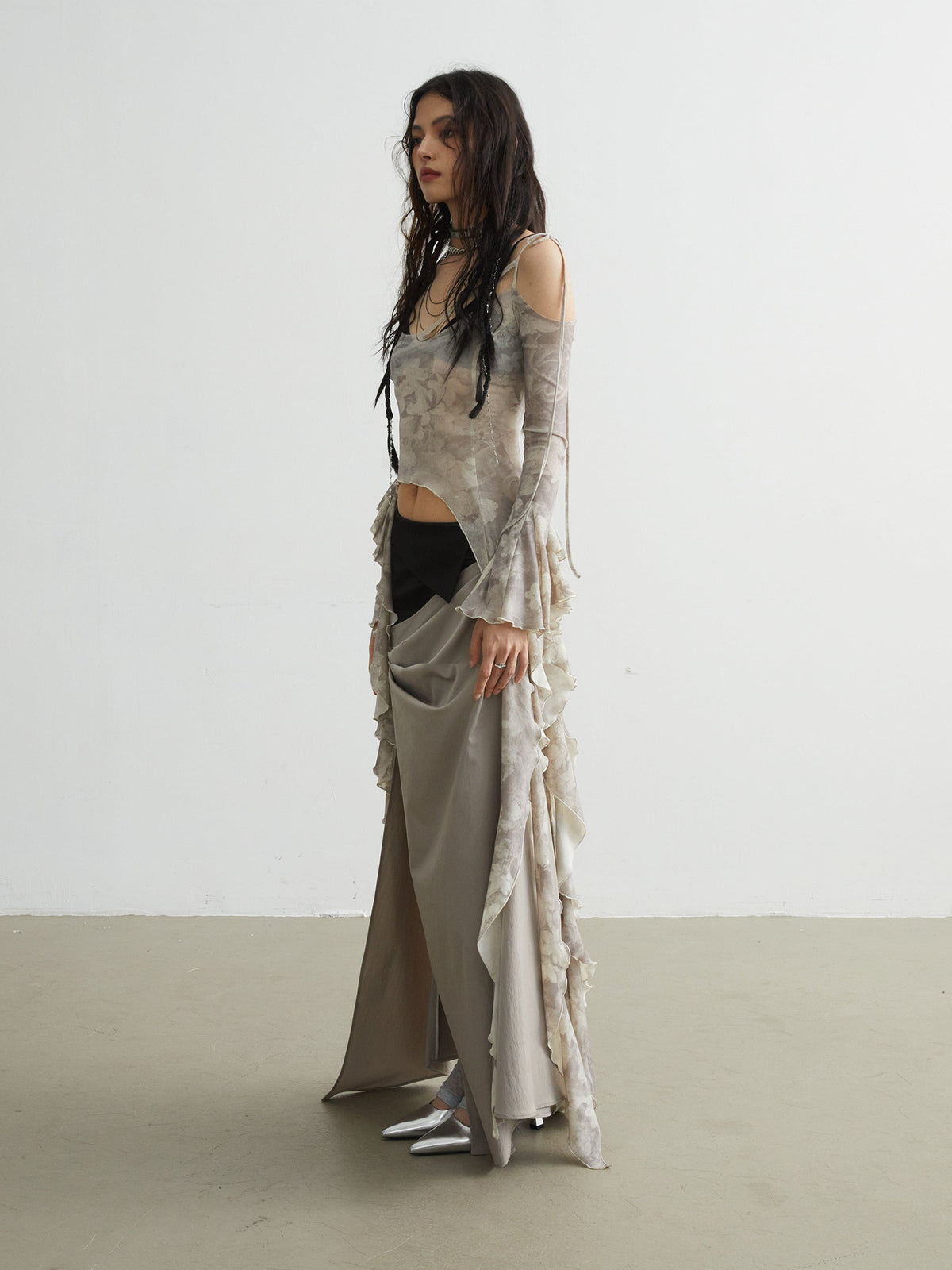Ethereal Off-shoulder Ruffle Blouse