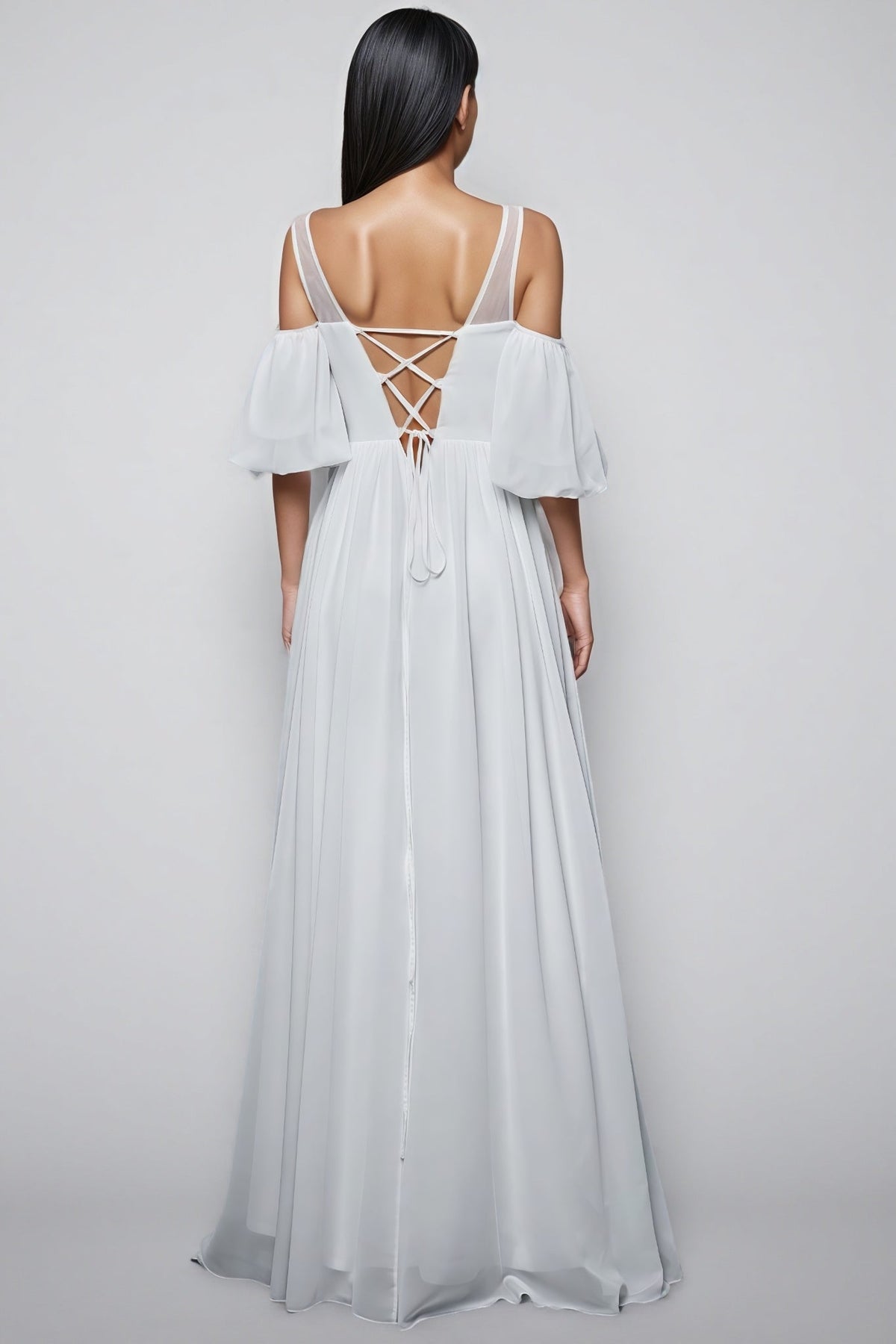Calyxn White Short Sleeve Maxi Dress