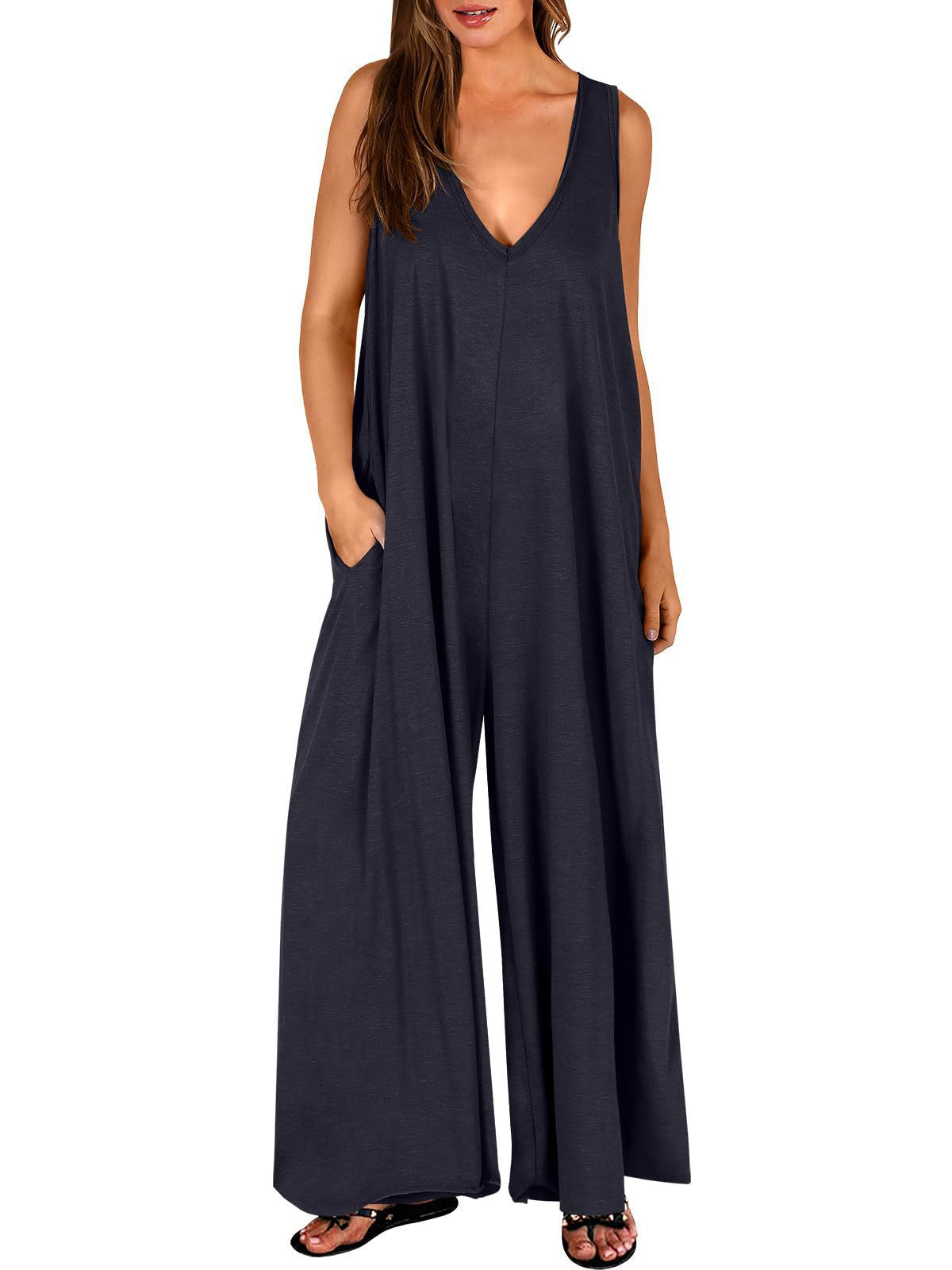 Summer Fresh Pocket Jumpsuit Thin Jumpsuit
