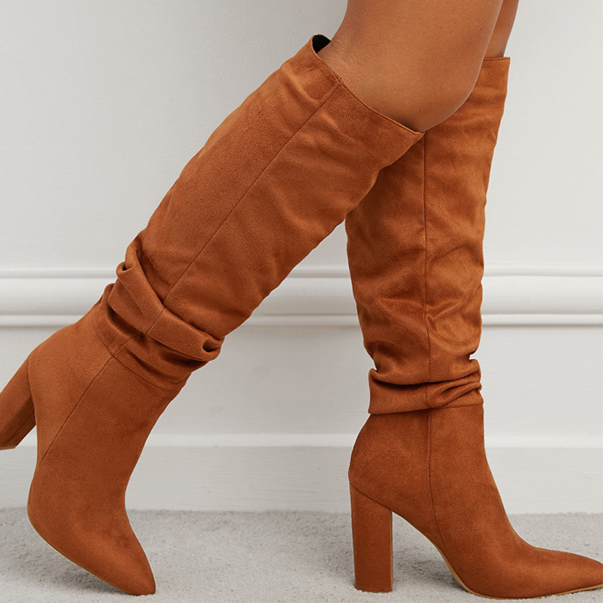 Emree Patent Block Heel Boots