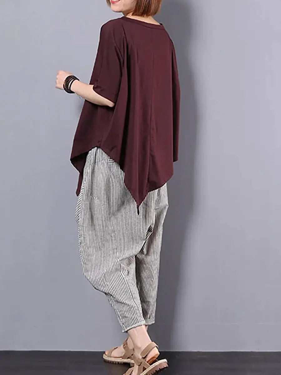 Irregular 100% Cotton T-shirt