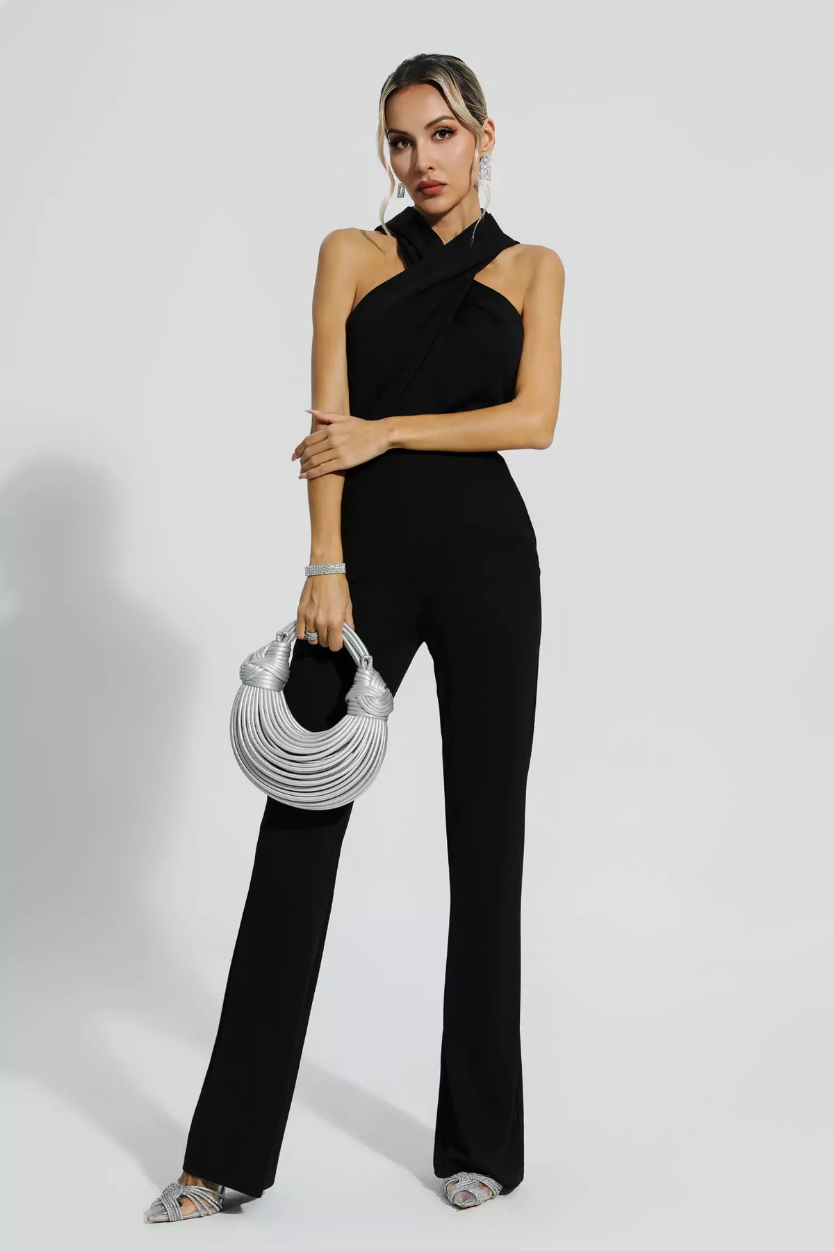 Romina Black Hooded Jumpsuit