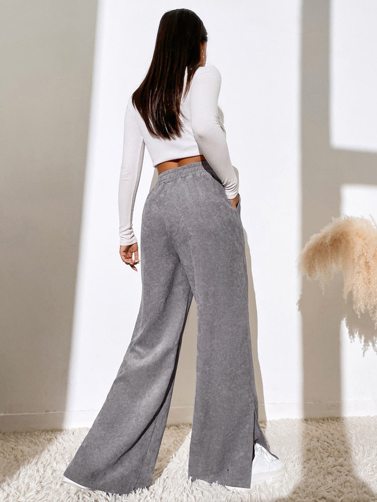 Corduroy Wide Leg Pants