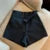 Y2k Black Shorts High Waist White a Line Wide Leg Suit Short Club Slim Hot Short Pants New