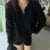Korean Two-piece Set V-neck Loose Pullover Sweater Top Shorts Outfits Autumn New Suit Female Clothing