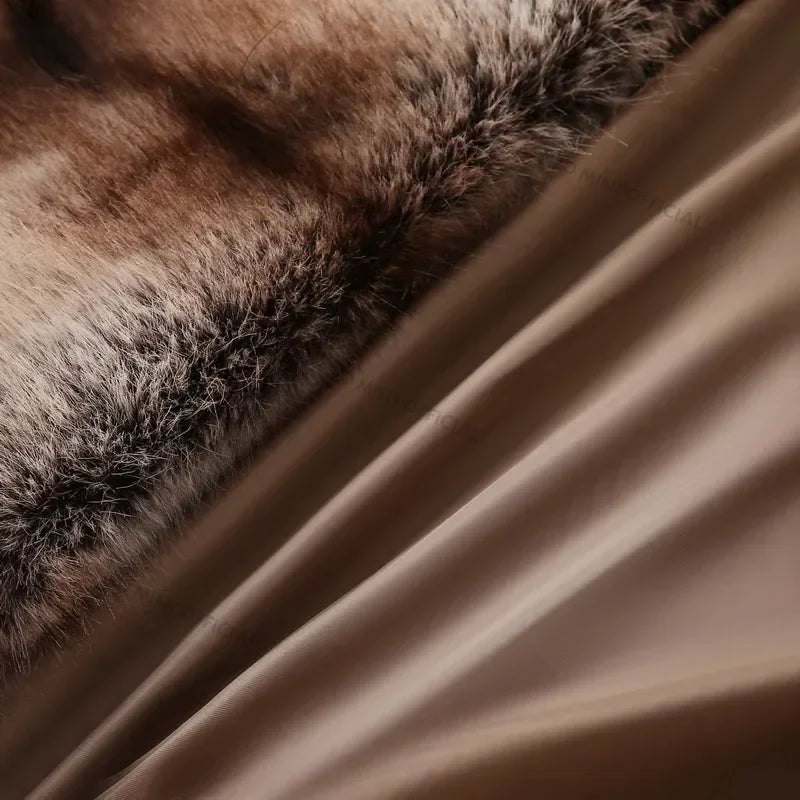 Winter Warm Fluffy Faux Fur Coat Softly Warm Furry Fox Fur Outerwear Jacket Brand Overcoats
