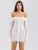 Lace Off-shoulder Maxi Dress for White Strapless Backless Long Sleeve Bodycon Club Party Long Dress