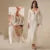 Beach Knit Hollow Out Maxi Dress Flare Sleeve Lace-up See-through Holiday Dresses Female Summer Lady Slim Robes